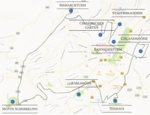 Stuttgarter Aussichtspunkte Karte Übersicht Route